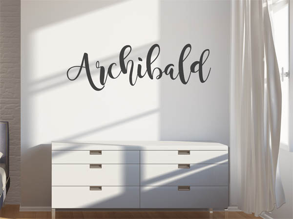 Wandtattoo Archibald in Handschrift