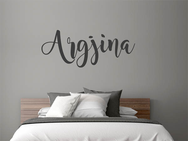 Wandtattoo Argjina in Handschrift