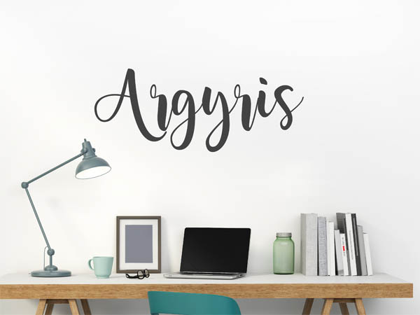 Wandtattoo Argyris in Handschrift