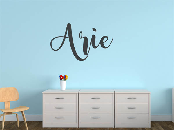Wandtattoo Arie in Handschrift