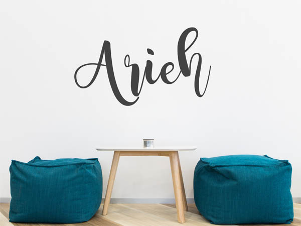 Wandtattoo Arieh in Handschrift
