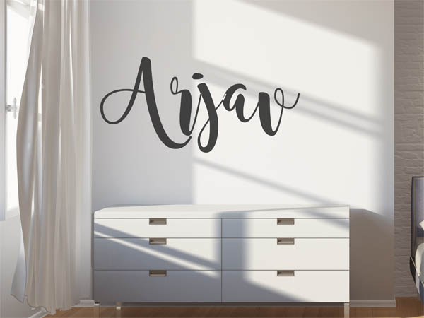 Wandtattoo Arjav in Handschrift
