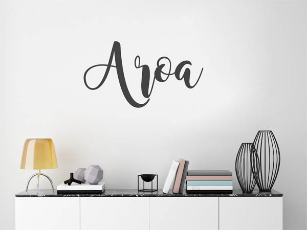 Wandtattoo Aroa in Handschrift