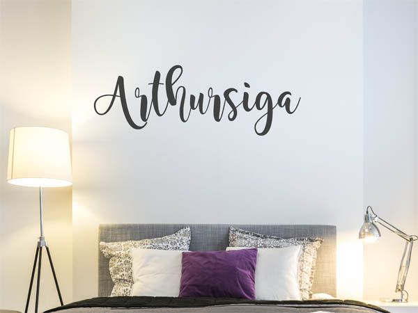 Wandtattoo Arthursiga in Handschrift