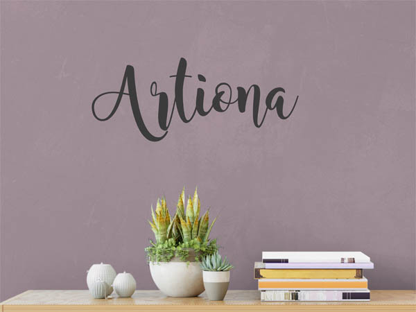 Wandtattoo Artiona in Handschrift
