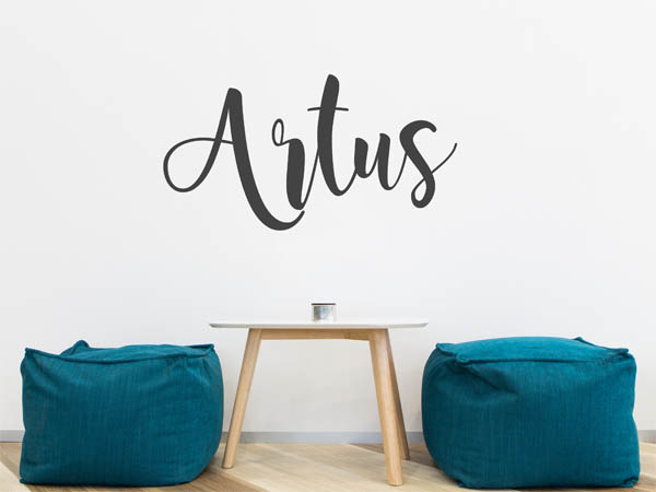 Wandtattoo Artus in Handschrift