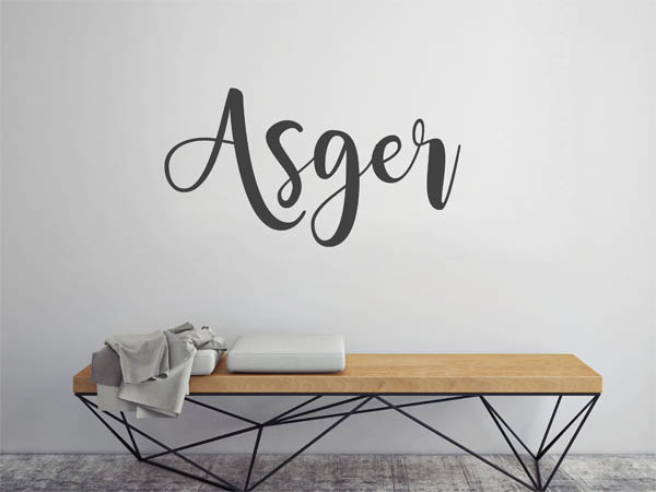 Wandtattoo Asger in Handschrift