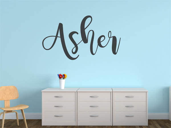 Wandtattoo Asher in Handschrift