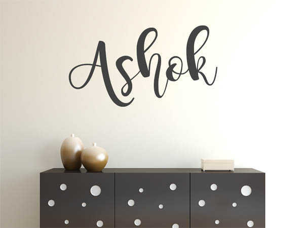 Wandtattoo Ashok in Handschrift