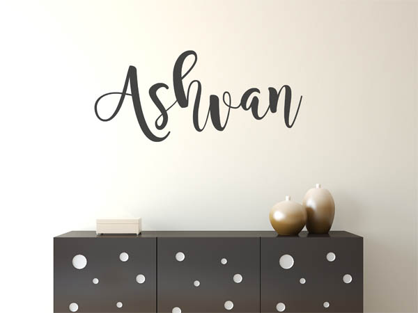 Wandtattoo Ashvan in Handschrift