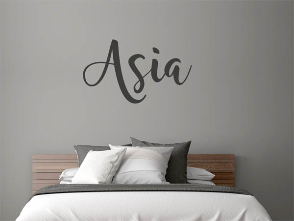 Wandtattoo Asia in Handschrift