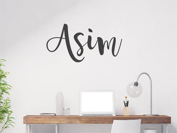 Wandtattoo Asim in Handschrift