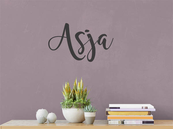 Wandtattoo Asja in Handschrift