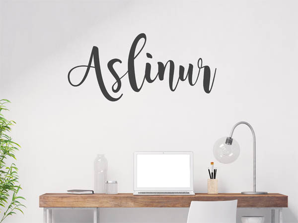 Wandtattoo Aslinur in Handschrift