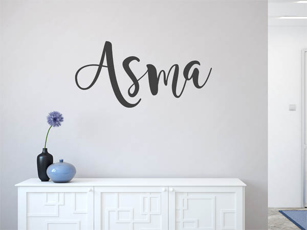 Wandtattoo Asma in Handschrift