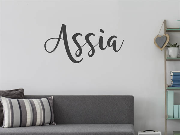 Wandtattoo Assia in Handschrift