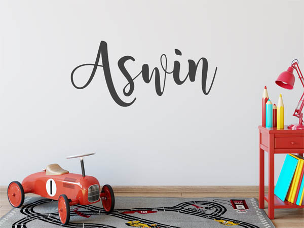 Wandtattoo Aswin in Handschrift