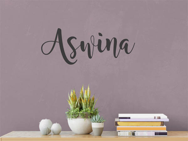 Wandtattoo Aswina in Handschrift