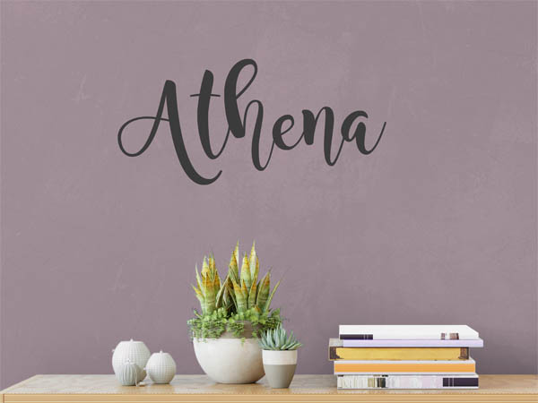 Wandtattoo Athena in Handschrift