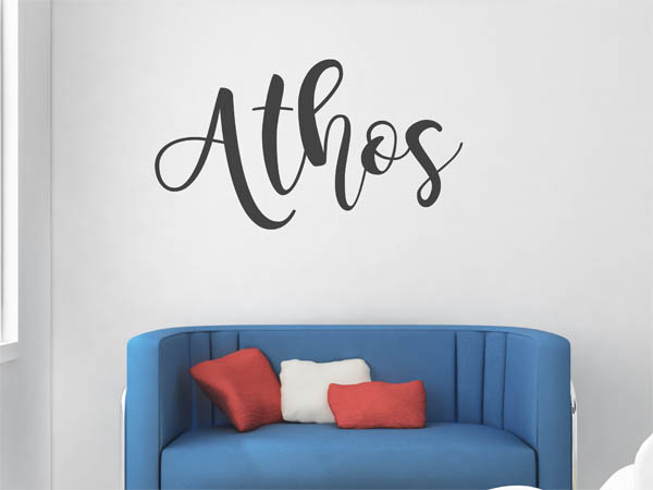 Wandtattoo Athos in Handschrift