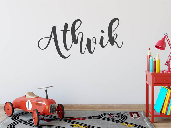 Wandtattoo Athvik in Handschrift