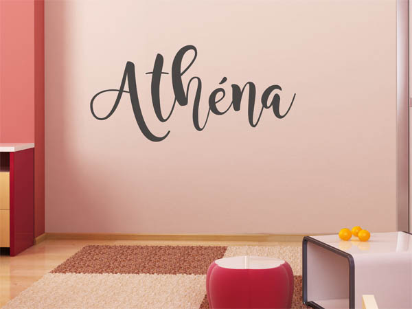Wandtattoo Athéna in Handschrift