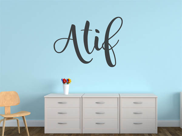 Wandtattoo Atif in Handschrift
