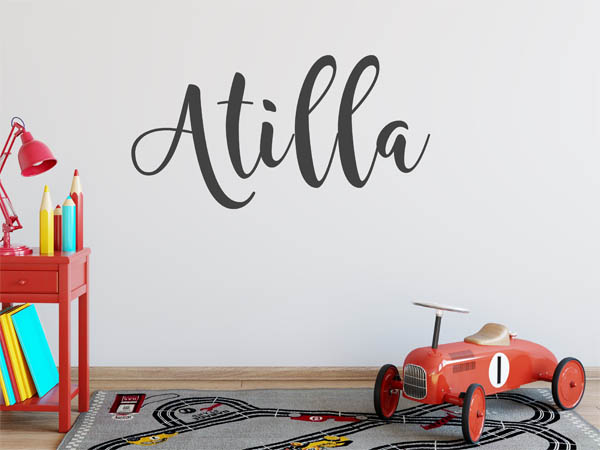 Wandtattoo Atilla in Handschrift