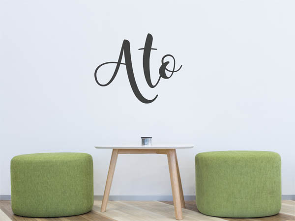 Wandtattoo Ato in Handschrift