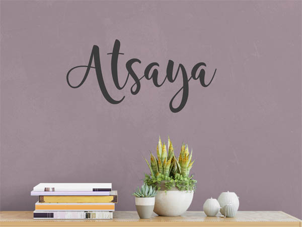 Wandtattoo Atsaya in Handschrift