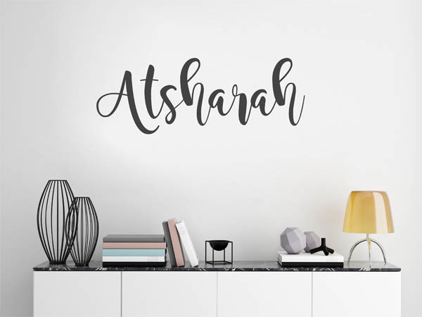 Wandtattoo Atsharah in Handschrift