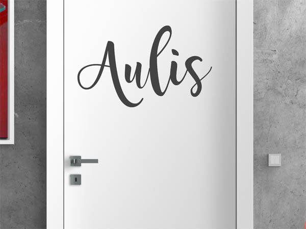 Wandtattoo Aulis in Handschrift