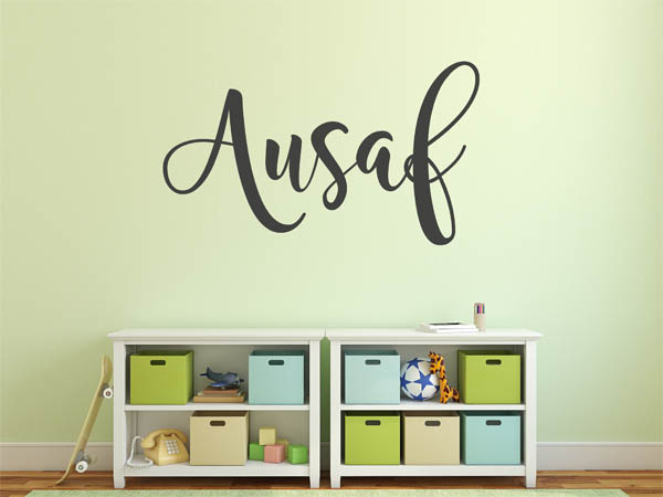 Wandtattoo Ausaf in Handschrift