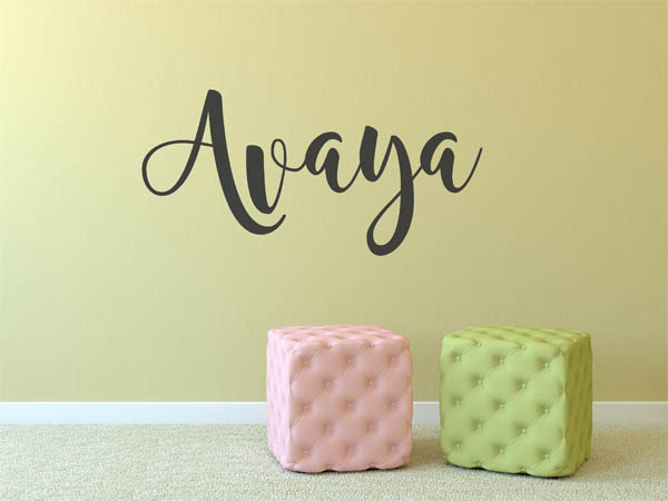 Wandtattoo Avaya in Handschrift