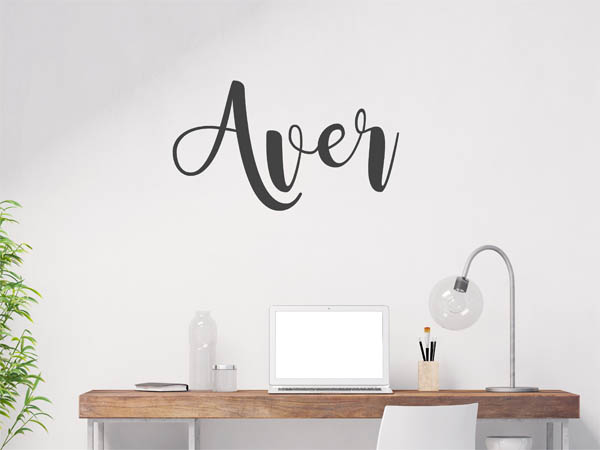 Wandtattoo Aver in Handschrift