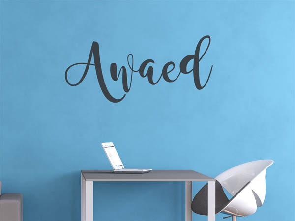 Wandtattoo Awaed in Handschrift