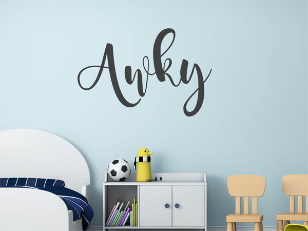 Wandtattoo Awky in Handschrift