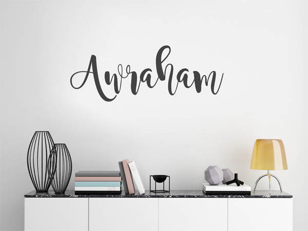 Wandtattoo Awraham in Handschrift
