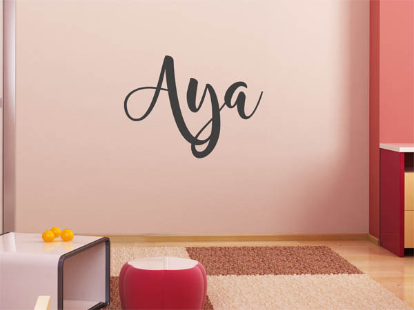 Wandtattoo Aya in Handschrift