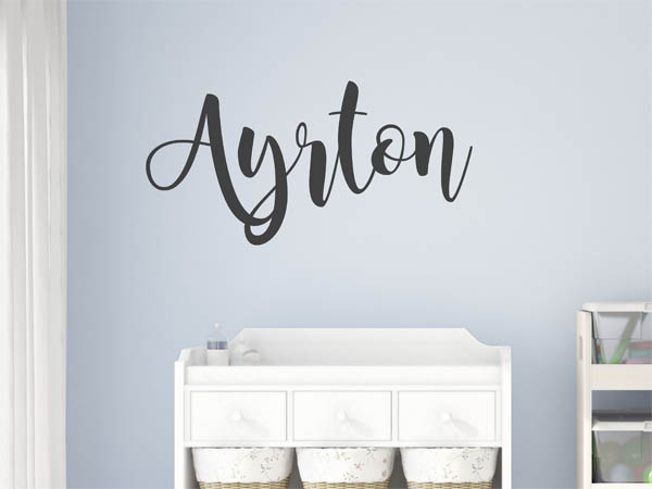 Wandtattoo Ayrton in Handschrift