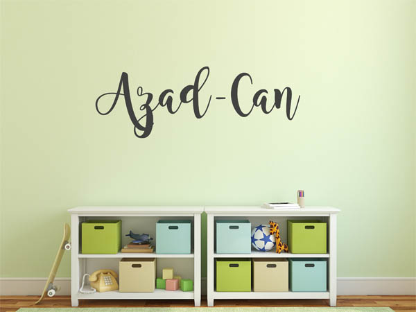 Wandtattoo Azad-Can in Handschrift