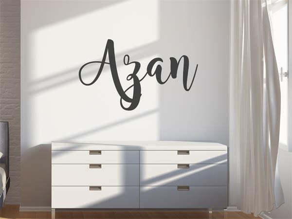 Wandtattoo Azan in Handschrift