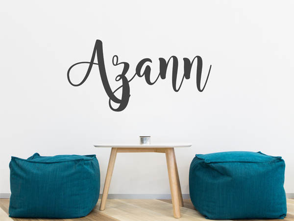 Wandtattoo Azann in Handschrift