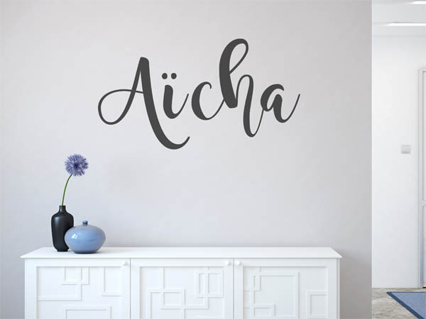 Wandtattoo Aïcha in Handschrift