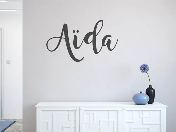 Wandtattoo Aïda in Handschrift