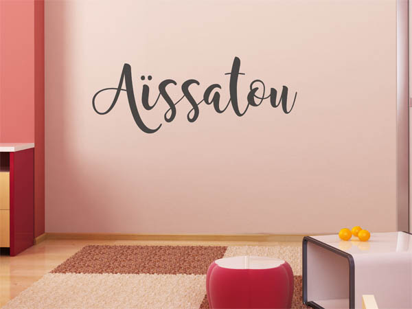 Wandtattoo Aïssatou in Handschrift