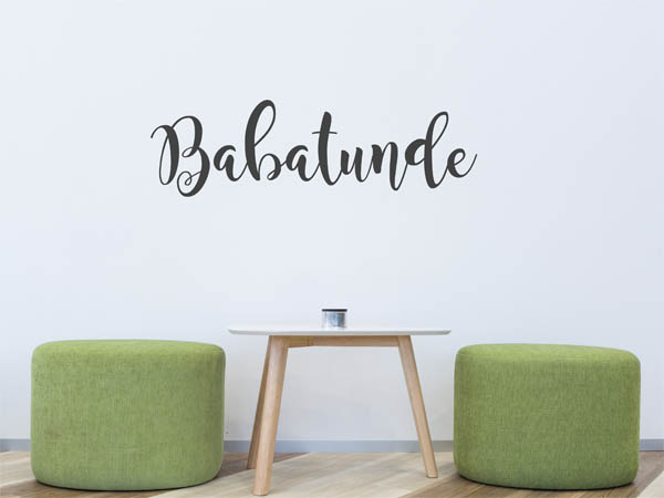 Wandtattoo Babatunde in Handschrift