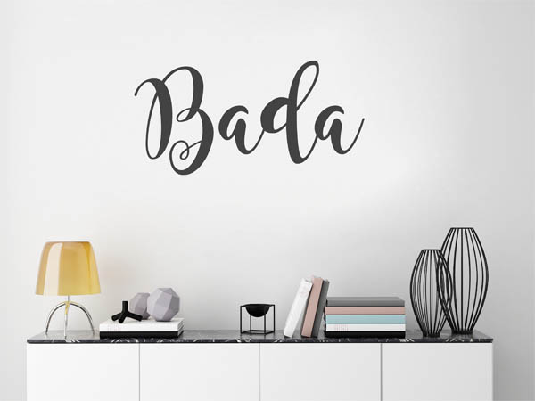 Wandtattoo Bada in Handschrift