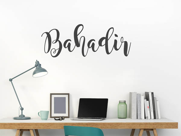 Wandtattoo Bahadir in Handschrift