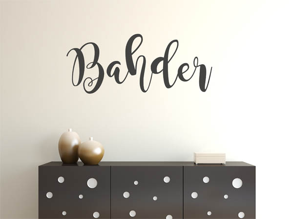 Wandtattoo Bahder in Handschrift